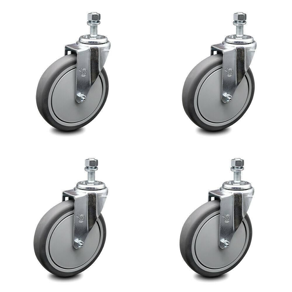 6 inch Thermoplastic Rubber Swivel Caster Set B237586