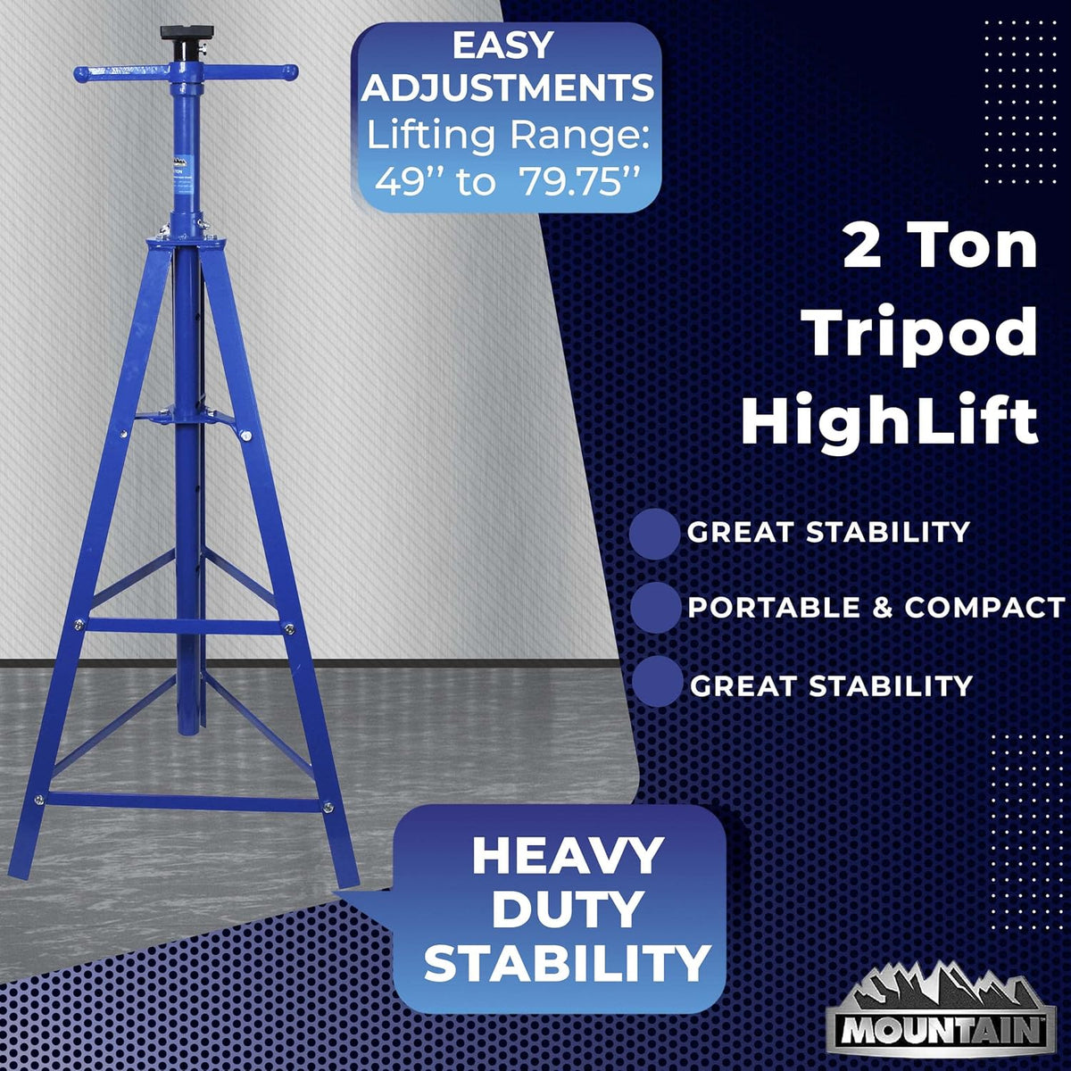 2 Ton Tripod Underhoist Stand B6220