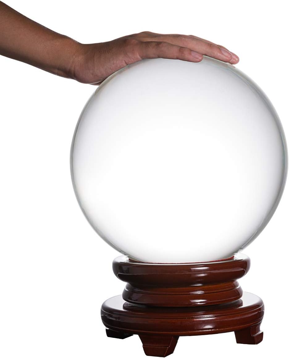 Crystal Ball 250mm with Wooden Stand C9783