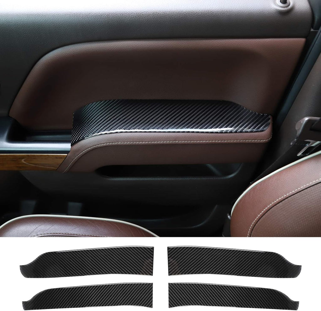 ABS Carbon Fiber Interior Door Handle Trim Cover 4 pcs X819870