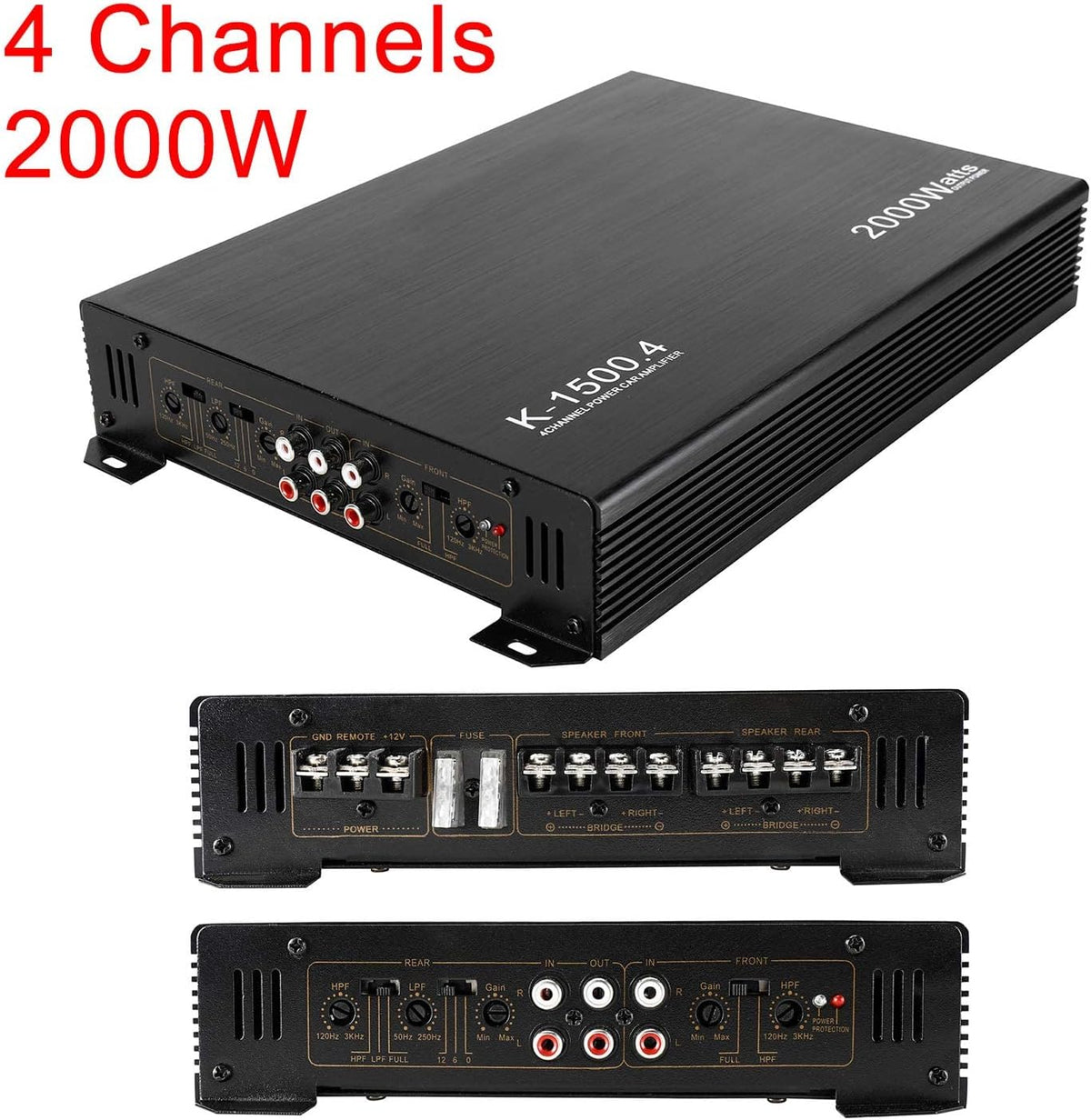 2000W 4 Channel Car Audio Amplifier H804491