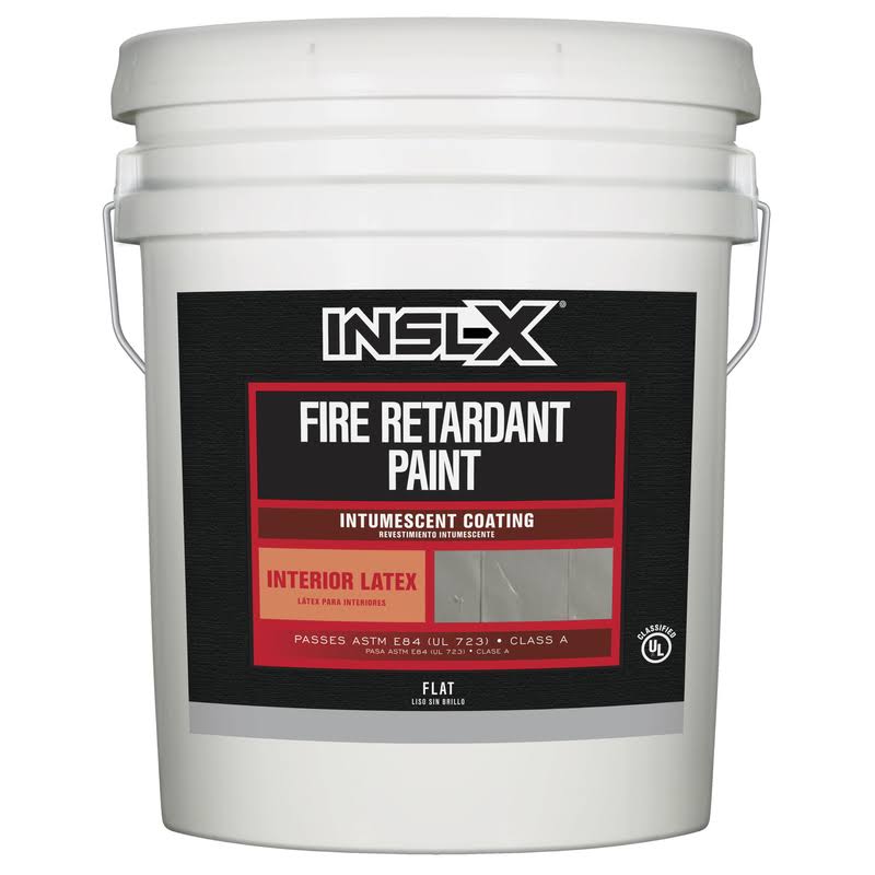 Fire Retardant Paint Flat White Latex Intumescent Coating 5 Gal R320