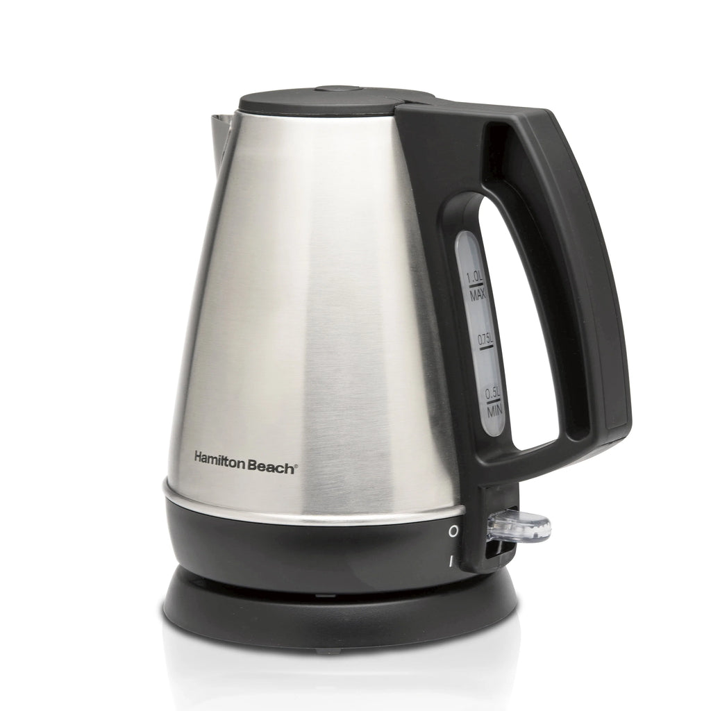 1 Liter Stainless Steel and Black Electric Kettle L51508