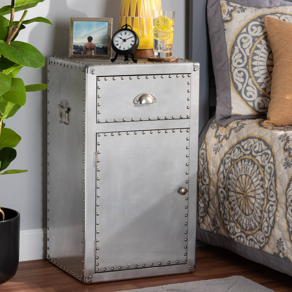 Metal 1-Door Accent Storage Cabinet A3728