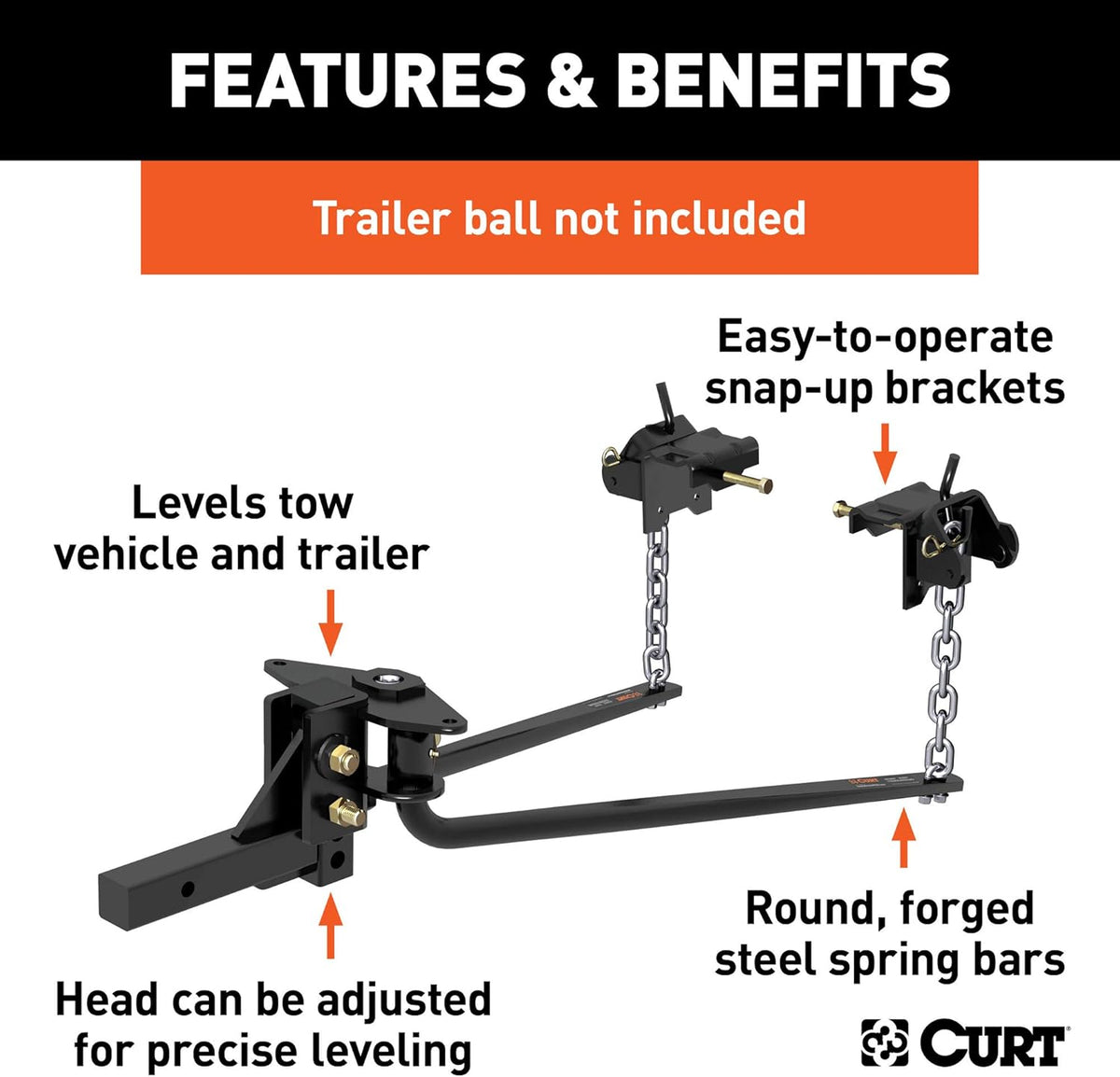 2-Inch Shank Round Bar Weight Distribution Hitch L3427