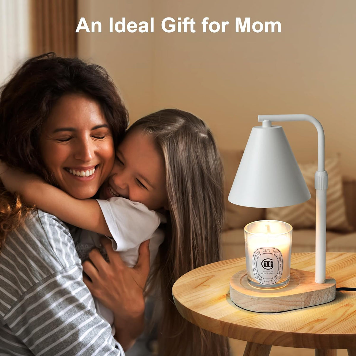 Candle Warmer Lamp with Timer, Adjustable Height Dimmable, 2 Bulbs G903239