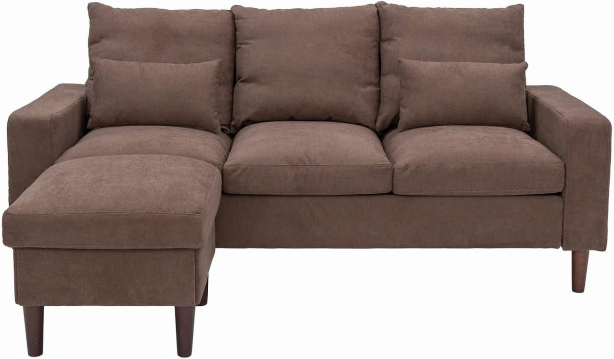 Convertible Sectional L-Shaped Fabric Sofa T813