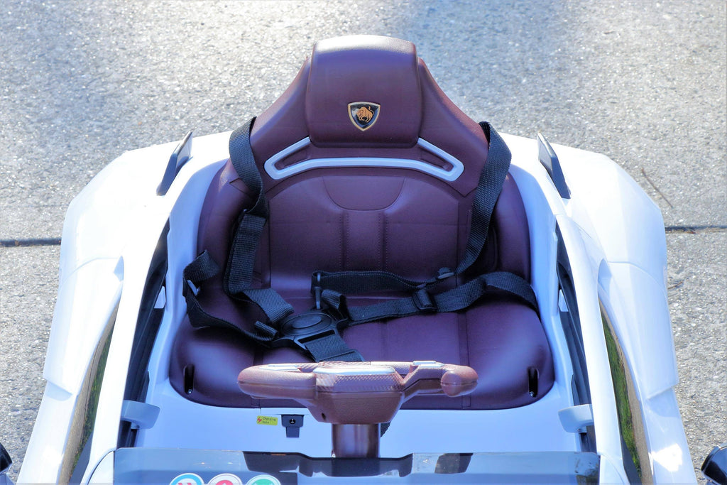 White 12V Kids Ride on Car with Remote G339