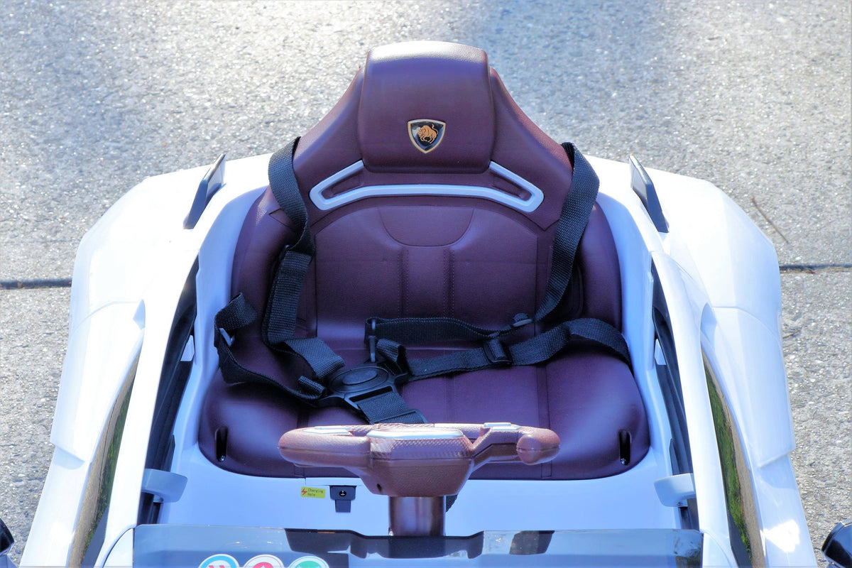 White 12V Kids Ride on Car with Remote G339