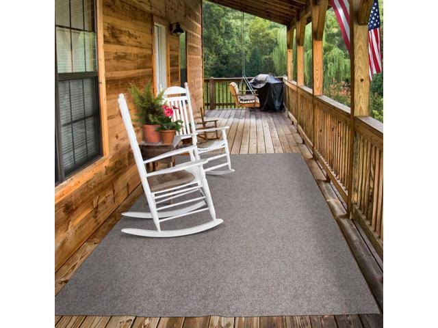 Brown 6 Feet x 20 Feet Indoor Outdoor Carpet with Rubber Backing Z292087