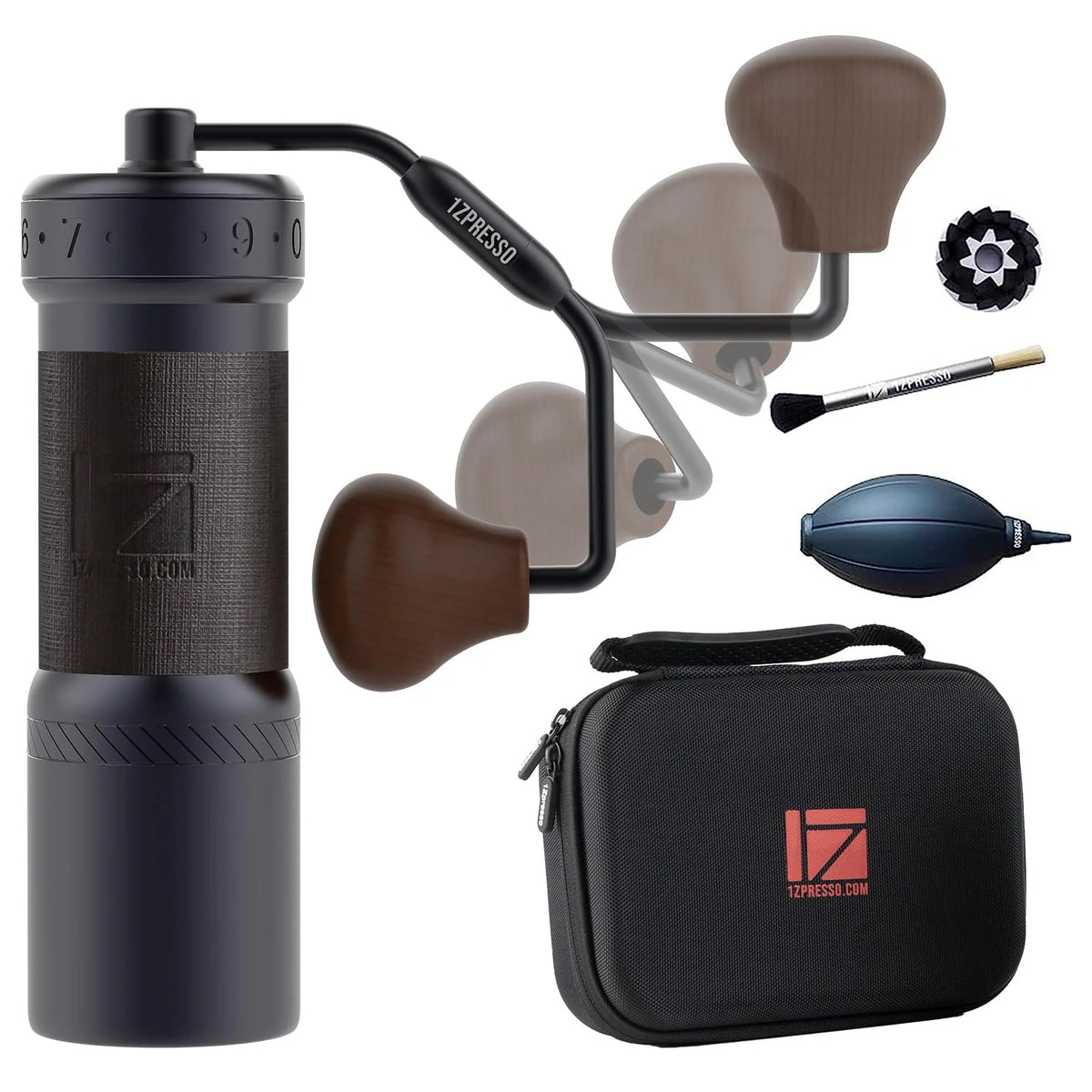 Manual Coffee Grinder Iron Gray Conical Burr Y3483