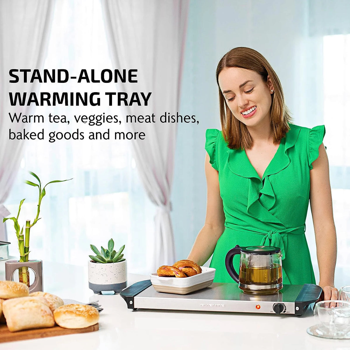Silver Electric Warming Tray T44010
