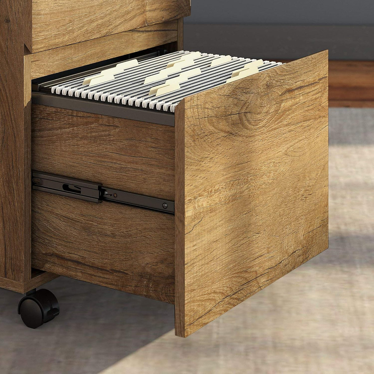 Rustic Brown File Cabinet R255433