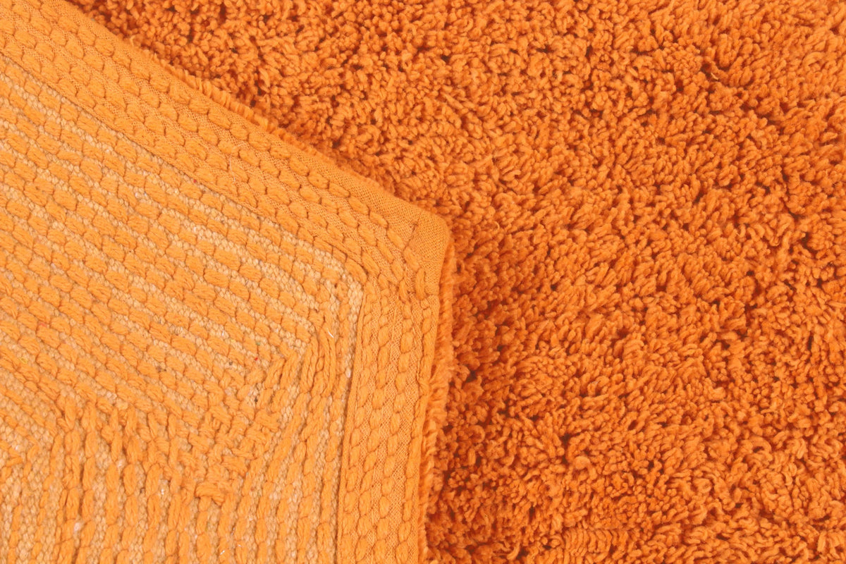 100% Cotton Tufted Bath Rug, 22" Round, Terracotta U85711