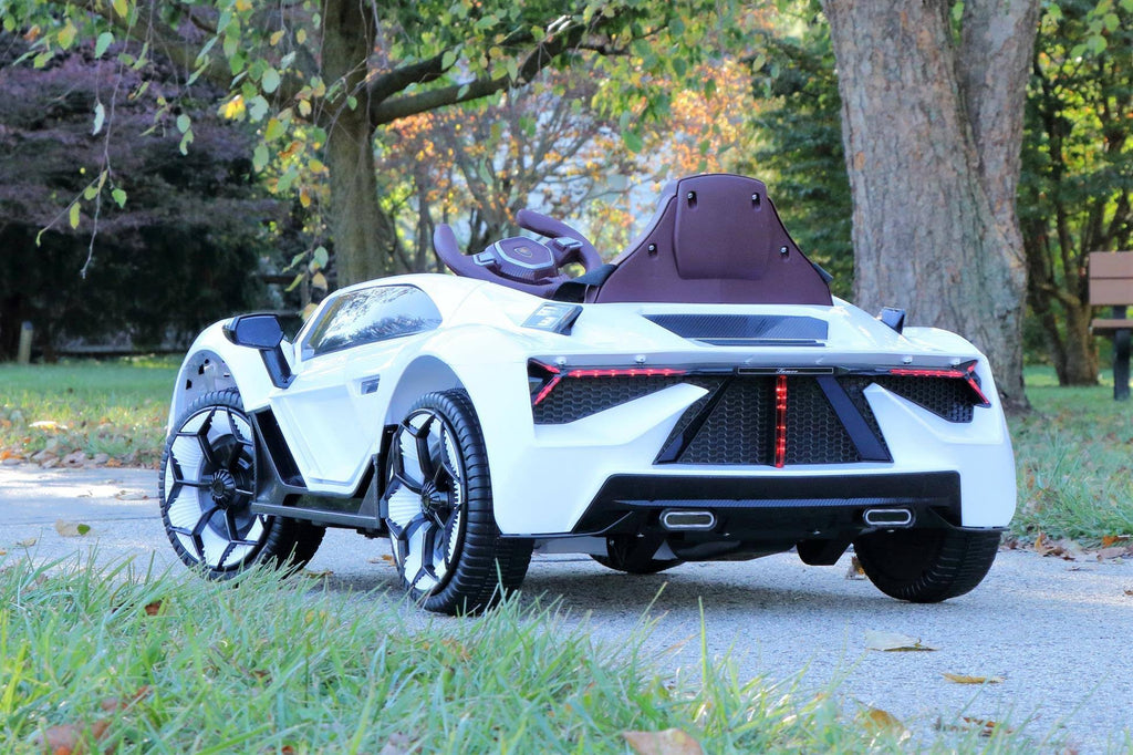 White 12V Kids Ride on Car with Remote G339