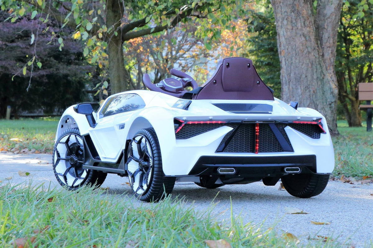White 12V Kids Ride on Car with Remote G339