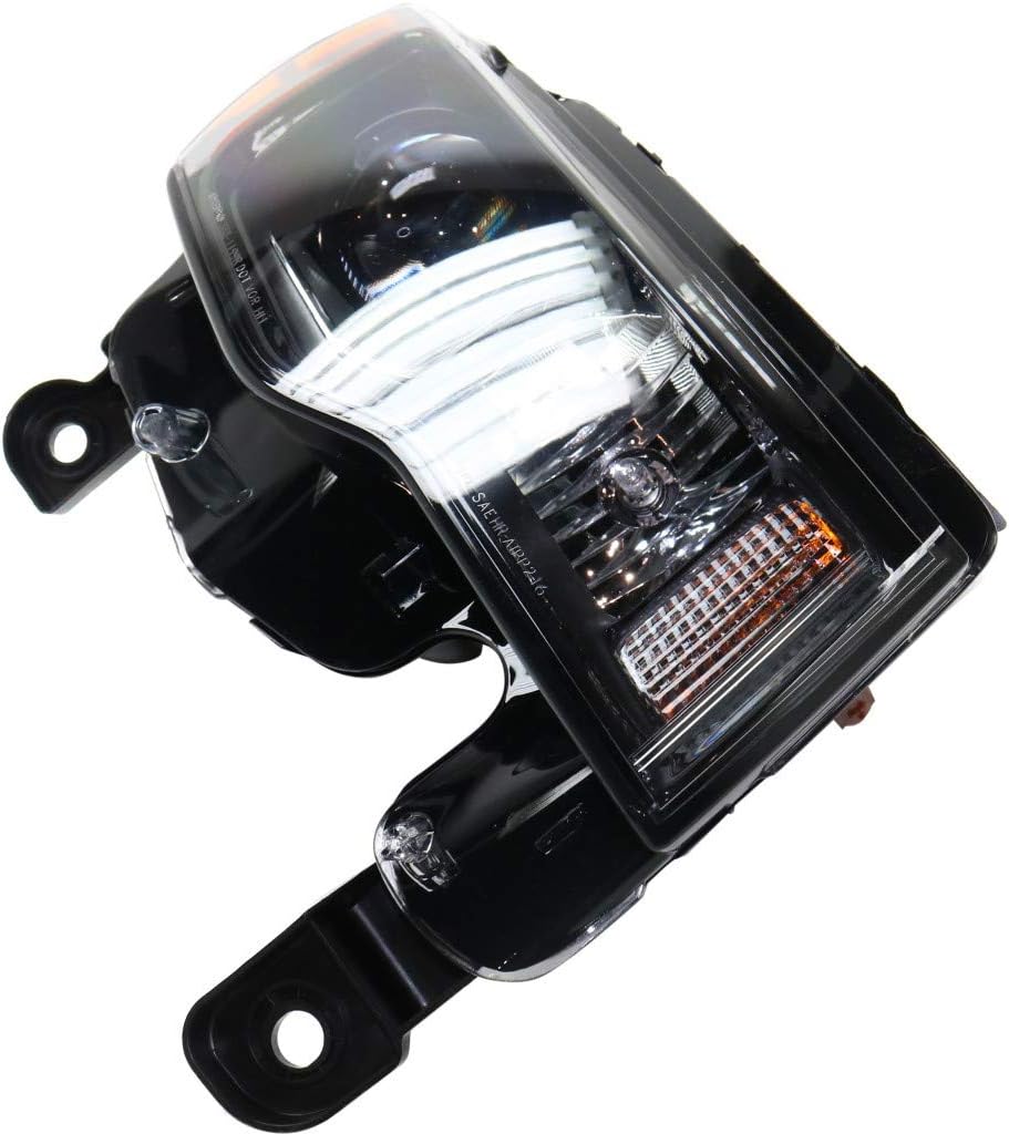 Jeep Grand Cherokee Passenger Side Black Bezel Halogen Headlight Assembly C186016