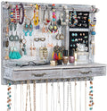 Jewelry Wall Organizer Wall Mounted with Drawers (brown) D78173