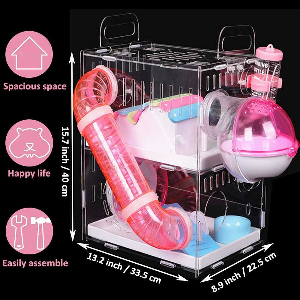 Large Hamster Cage with Crossover Tubes Tunnels P318