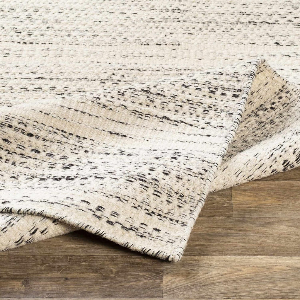Natural Fiber Wool Area Rug - Black, Cream, Beige - 8'10" x 12' H520429