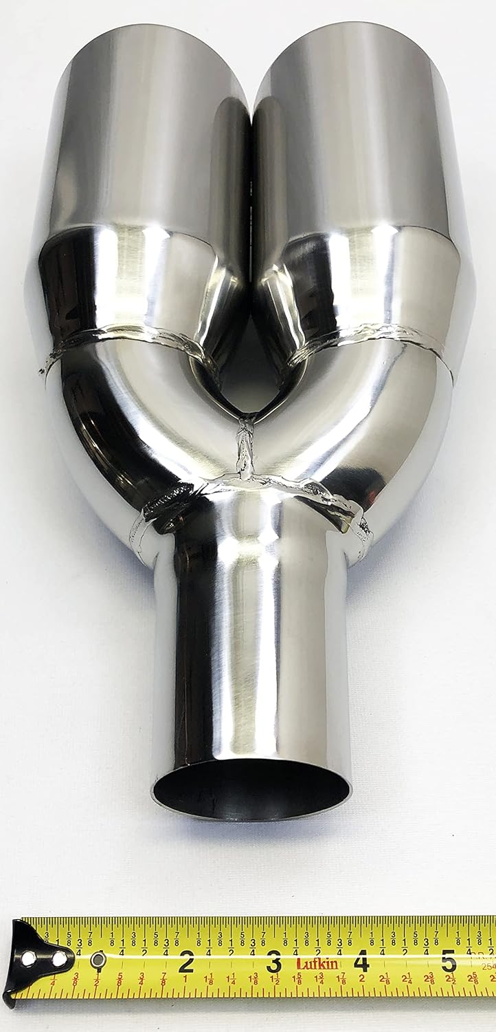 Dual Round Stainless Steel Exhaust Tip Pack of 2 Z874567
