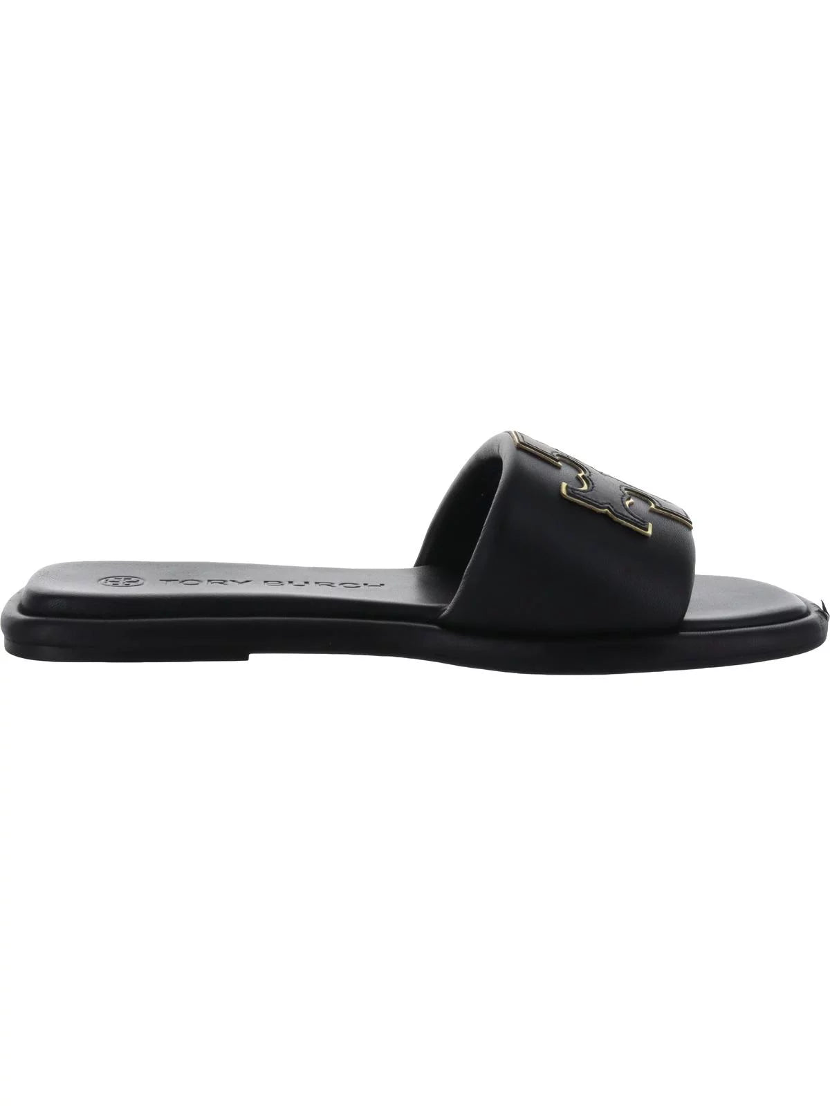 Women's Leather Flat Slide Sandals K903