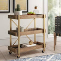 Gold Black Bar Cart P797
