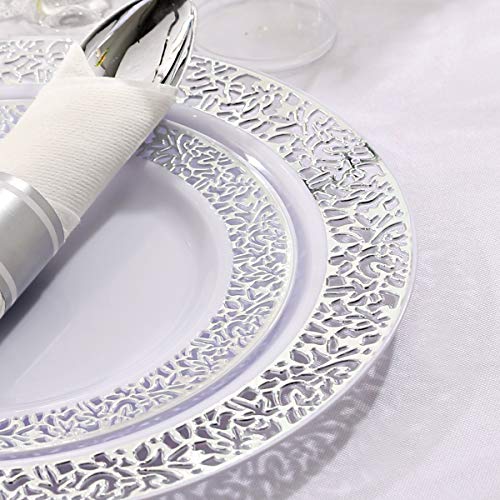 350 Pieces Gold Glitter Disposable Dinnerware Set J8423