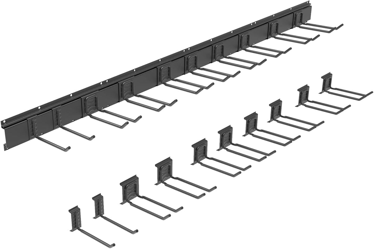 64INCH 4 Rail Aluminum Steel Wall Mount Tool Organizer, Pack of 2 N672090