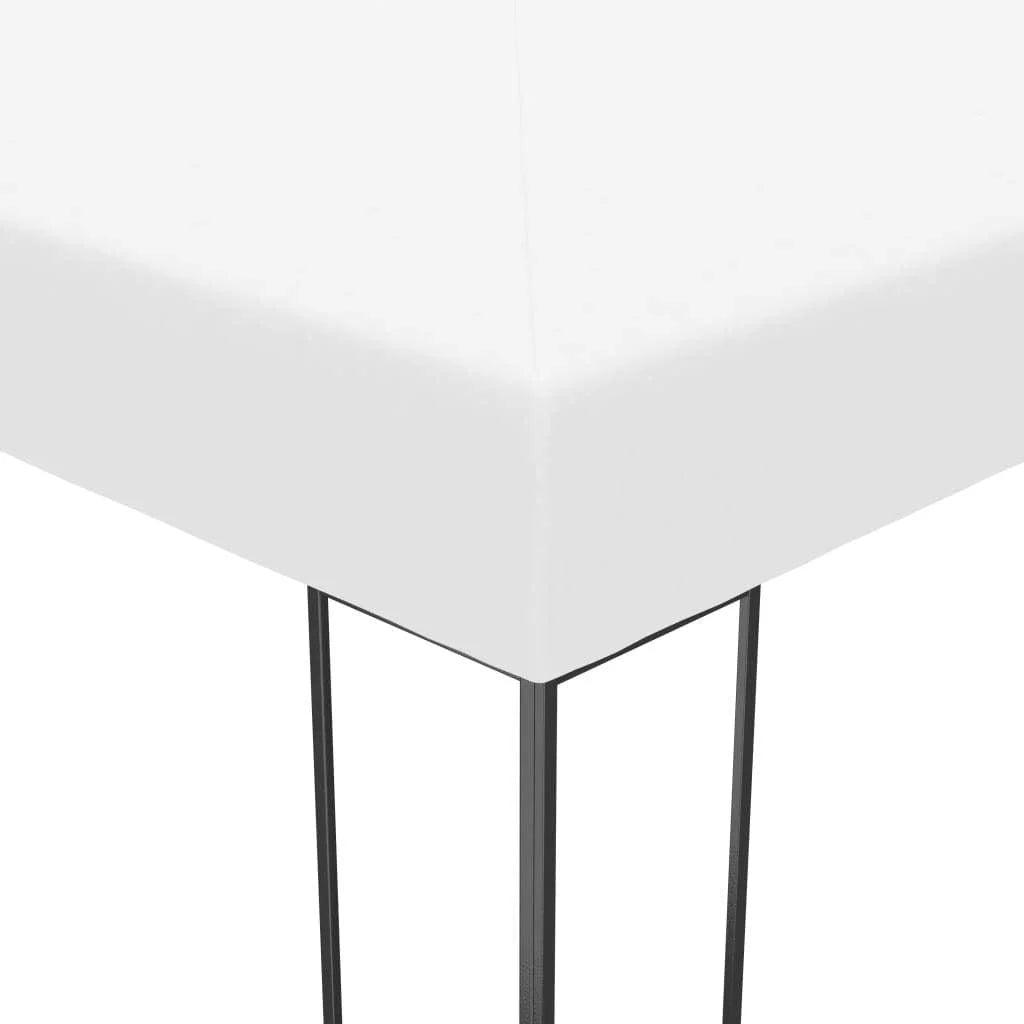 White Powder-Coated Steel Garden Gazebo X36831