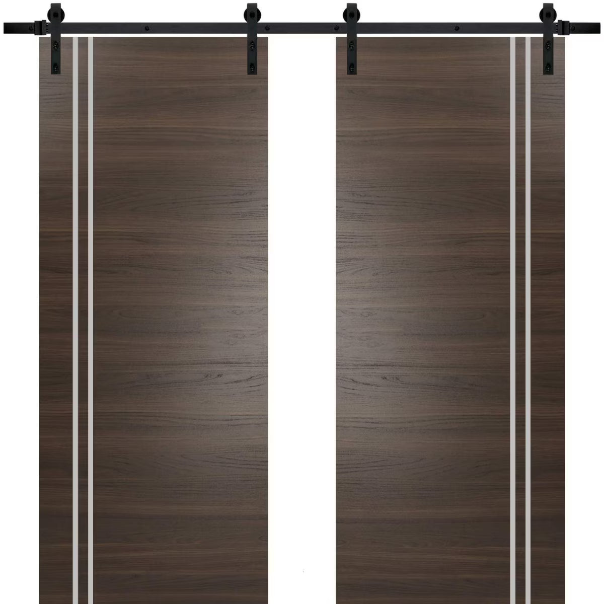 Double Barn Door 36 x 80 inches with Frosted Glass D675