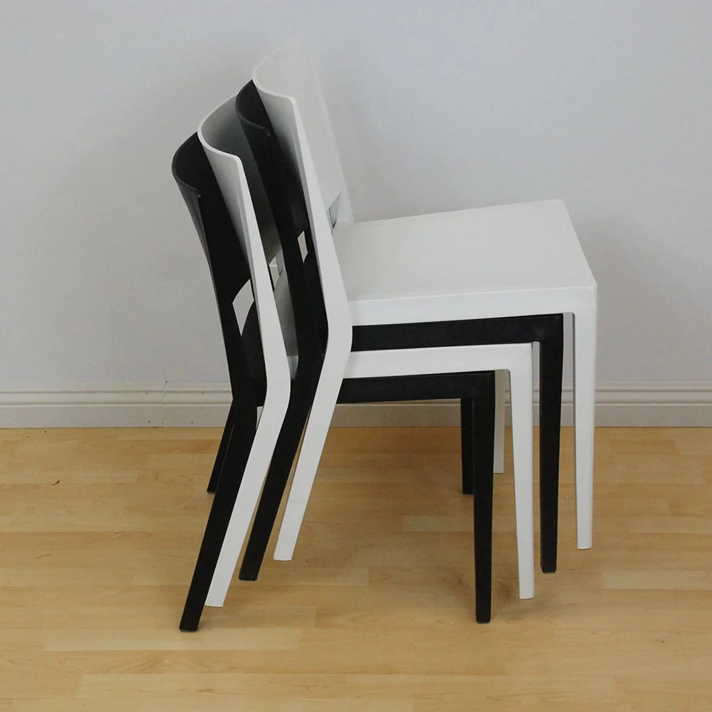 White Molded Plastic Side Chairs Set of 2 W766265