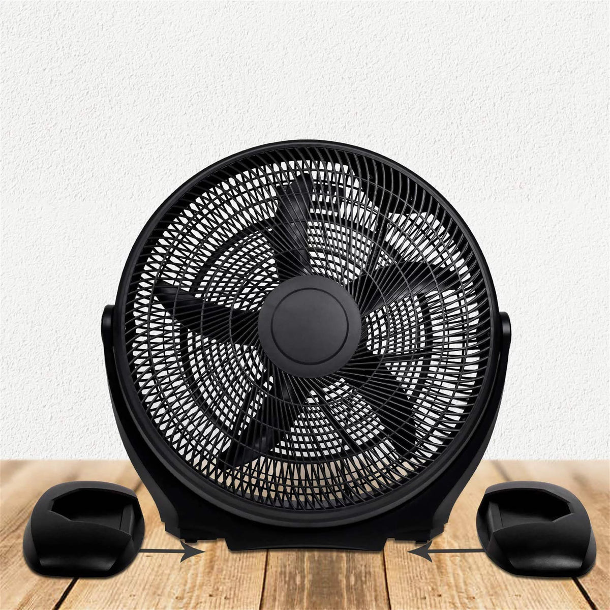 14 Inch 3-Speed Plastic Floor Fan, Black Z745084