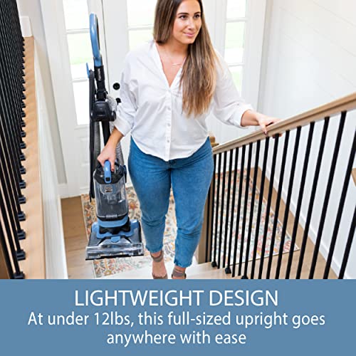 Bagless Upright Vacuum with 4 Height Adjustment, Blue U522335