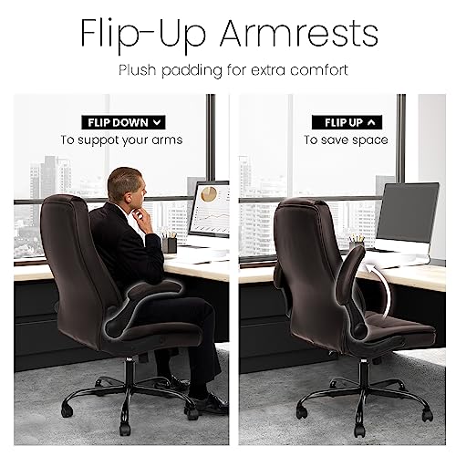 Ergonomic High Back Office Chair with Flip-up Arms G96820