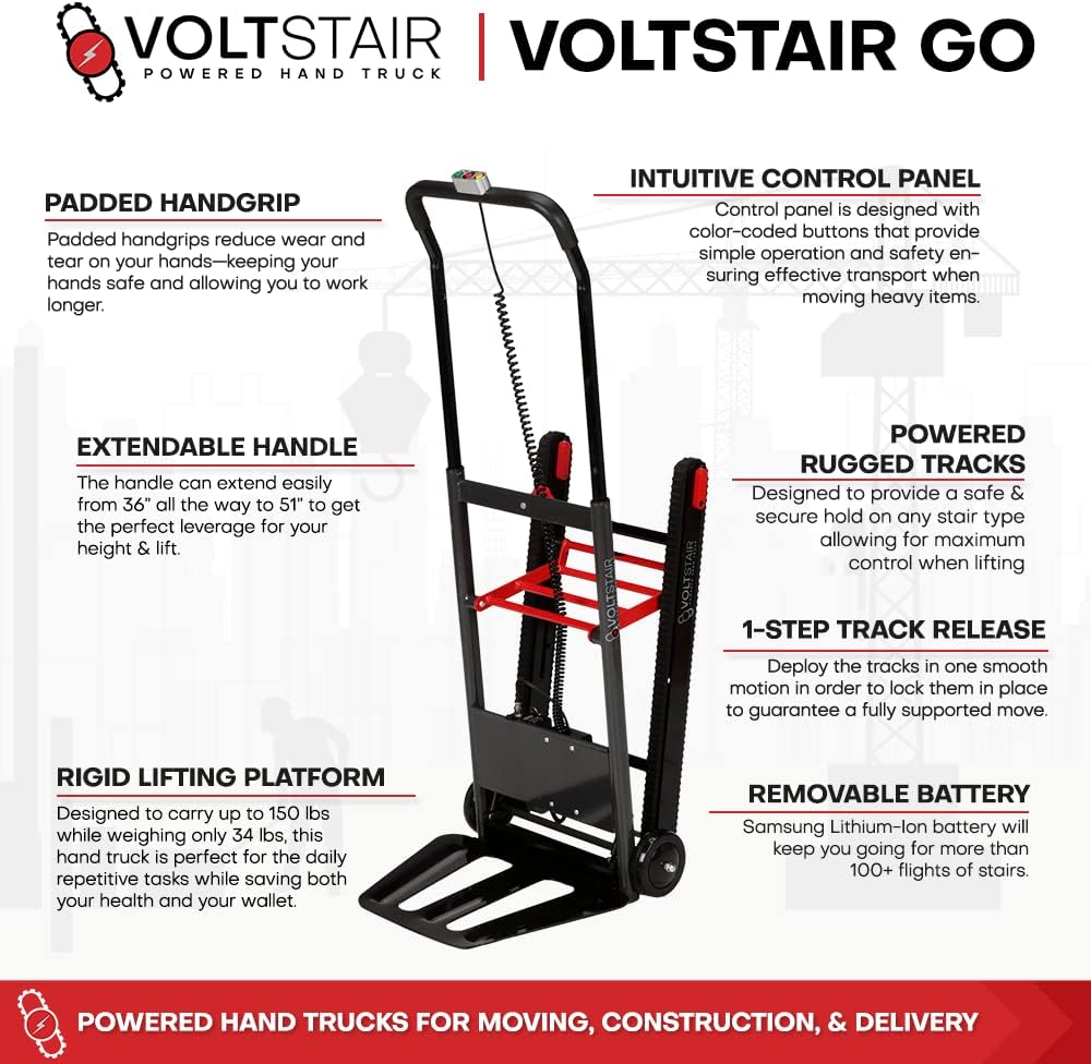 Portable Electric Stair Climbing Hand Truck with 150lb. Lift Capacity G9977
