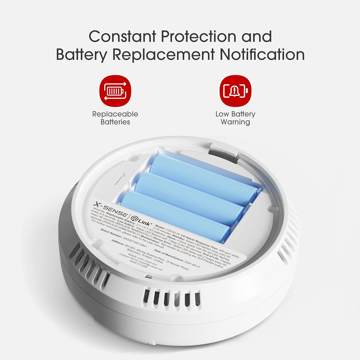Wireless Interconnected Carbon Monoxide Detector, Pack of 2 Q783