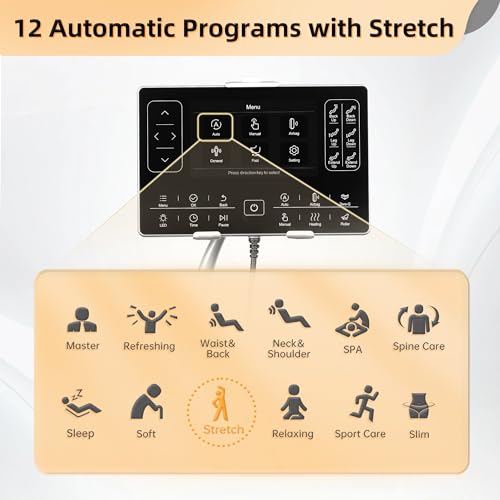 4D Zero Gravity SL Track Shiatsu Massage Chair with Heat O4923