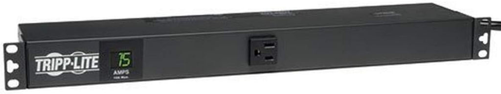 Metered PDU, 15A, 13 Outlets, 120V, 15 ft. Cord, 1U Rack-Mount Power J219595