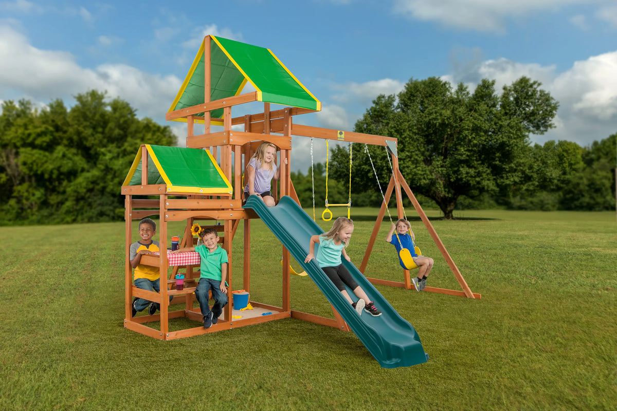 Wooden Swing Playset Q51801