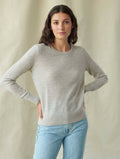 Misty Grey Heather Cashmere Crewneck Q217