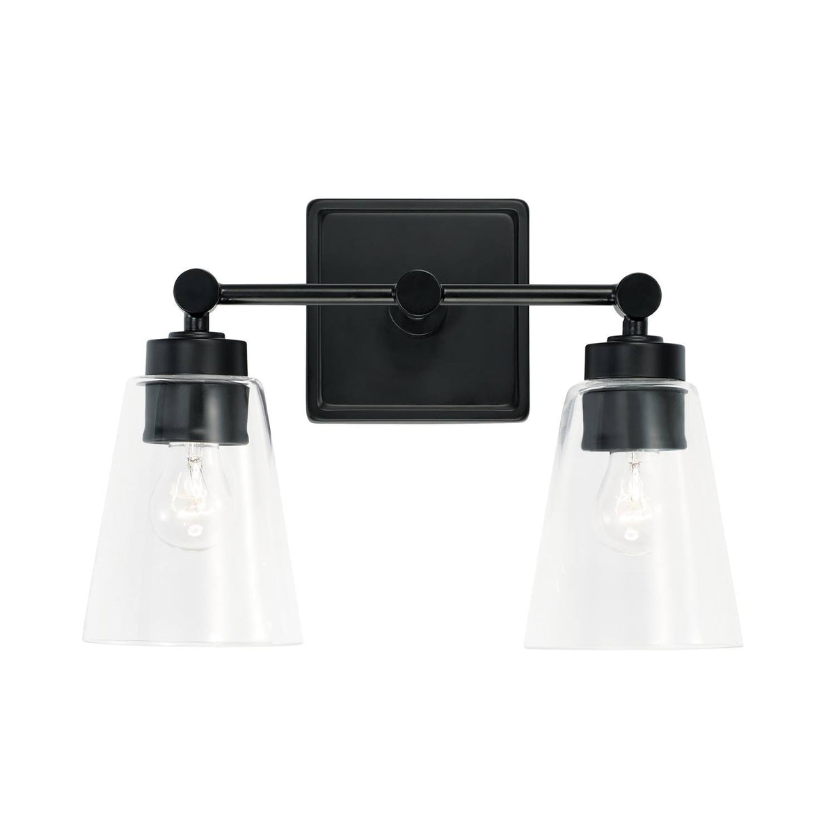 2 Light Vanity Matte Black V202735