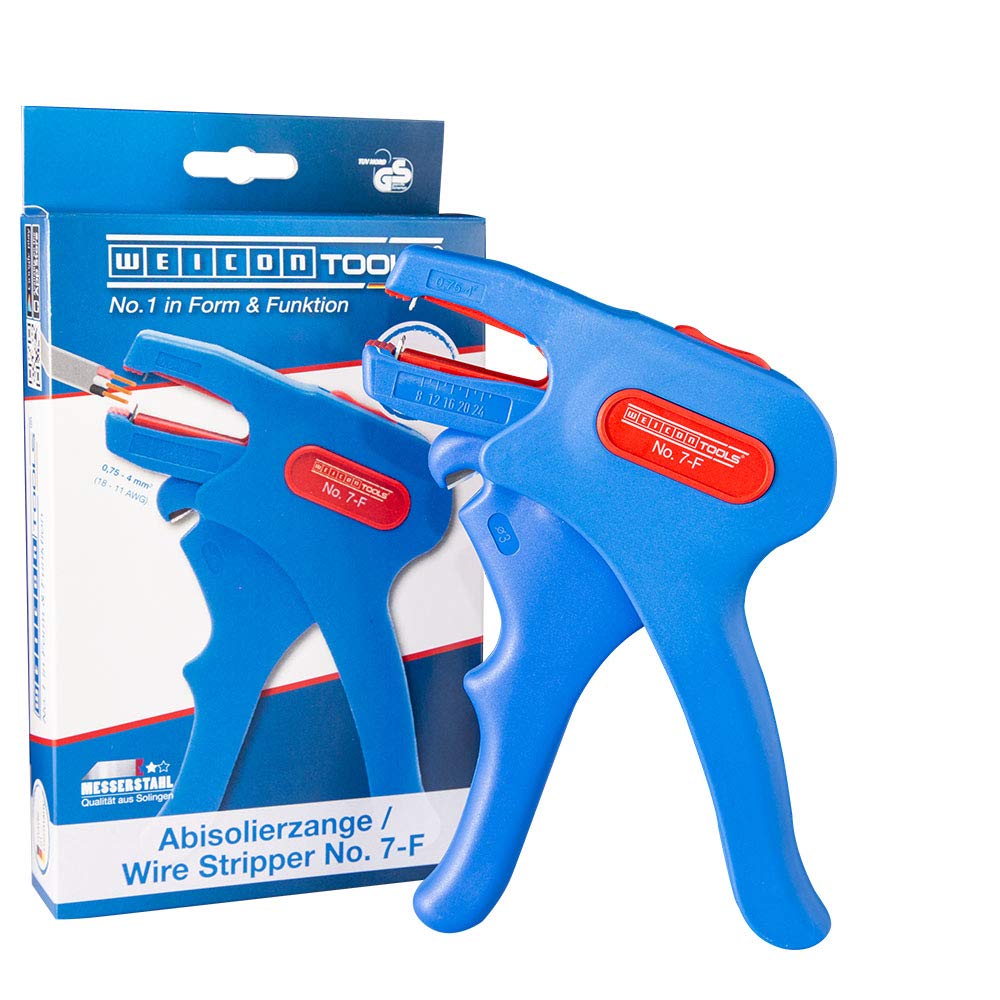Automatic Wire Stripper for Flat Cable, 18-11 AWG (0.75-4.0 mm²), red/blue O9610