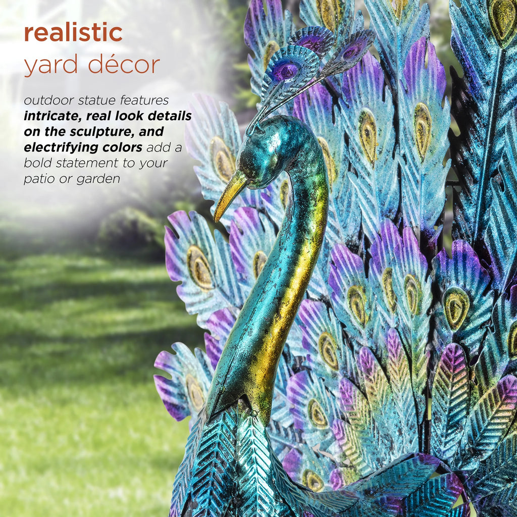 22" Peacock Garden Statue D764