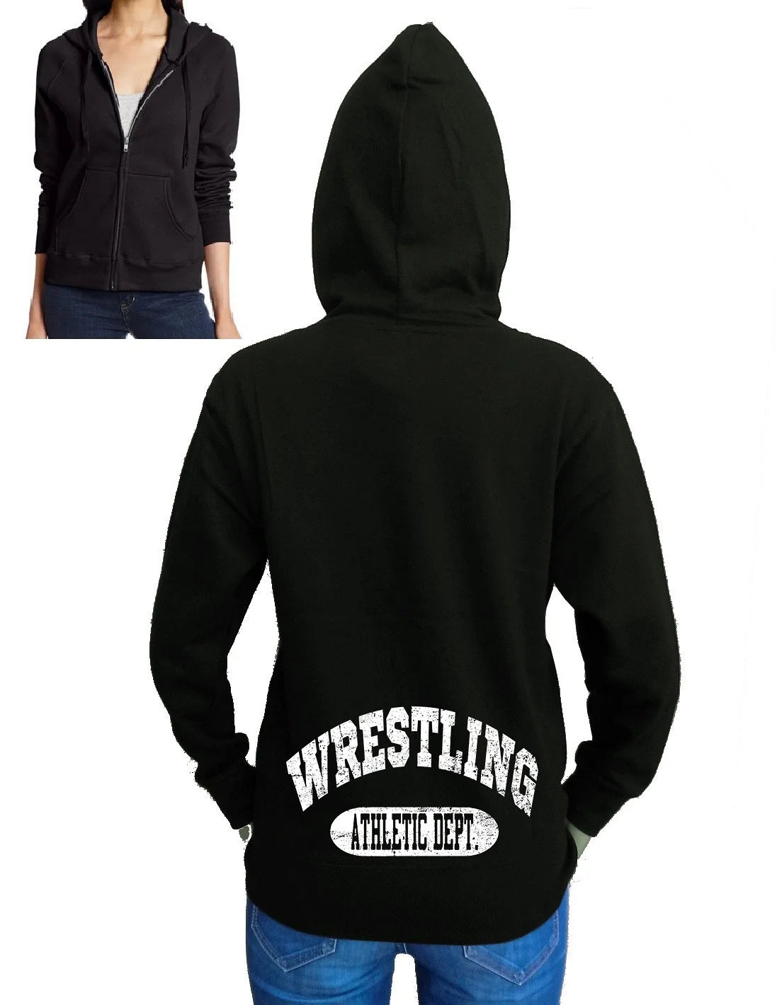 Black Fleece Zipper Hoodie X-Large M7901