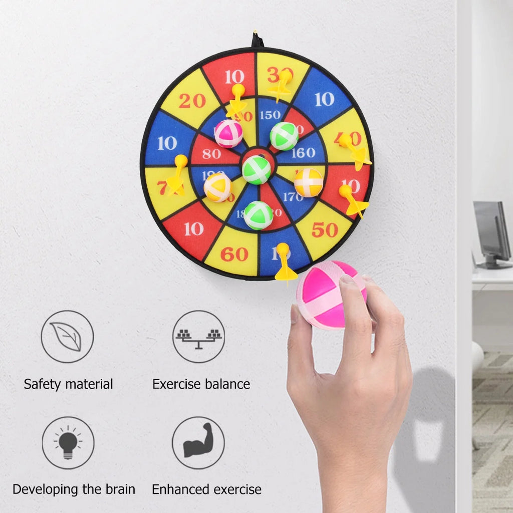 Flocking Dart Board with 4pcs Darts Dartboard Set C966