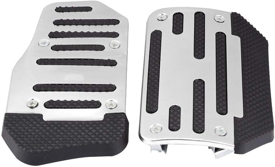 Pack of 2 Alloy Nonslip Automatic Brake Pedal Cover O7021