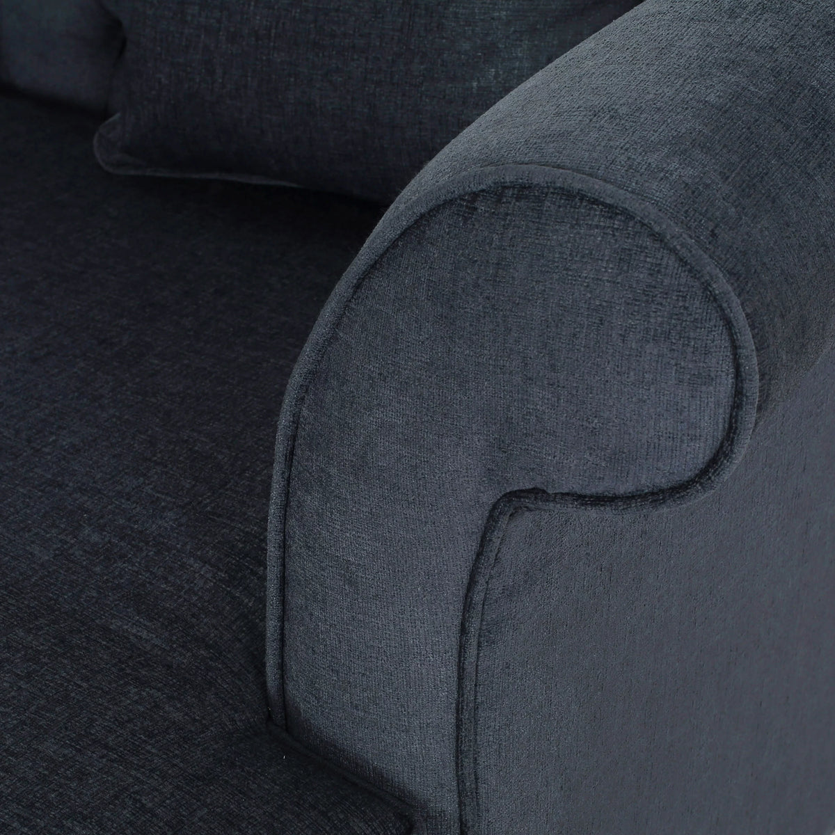 Charcoal Fabric Tufted Chaise Lounge F9954