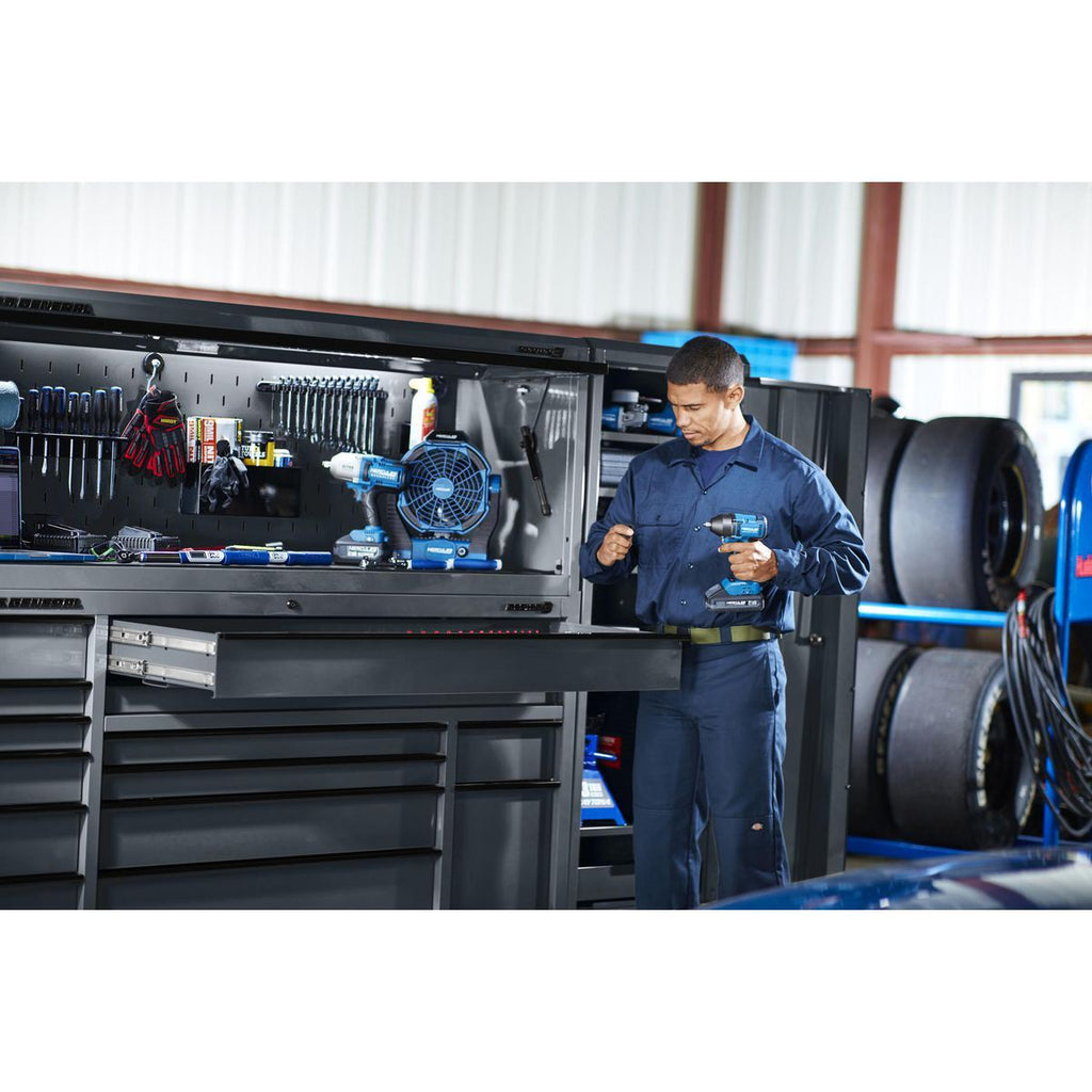 72 in. x 22 in. Slate Gray Triple-Bank Roll Cab R18437