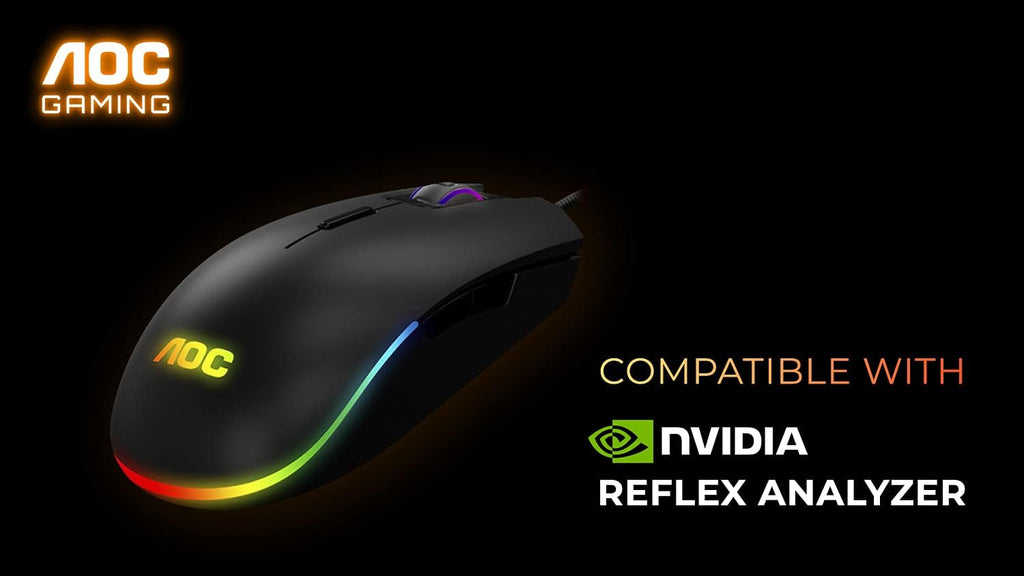 RGB Gaming Mouse with OMRON Switches, 16000 DPI, Adjustable Weight A34000